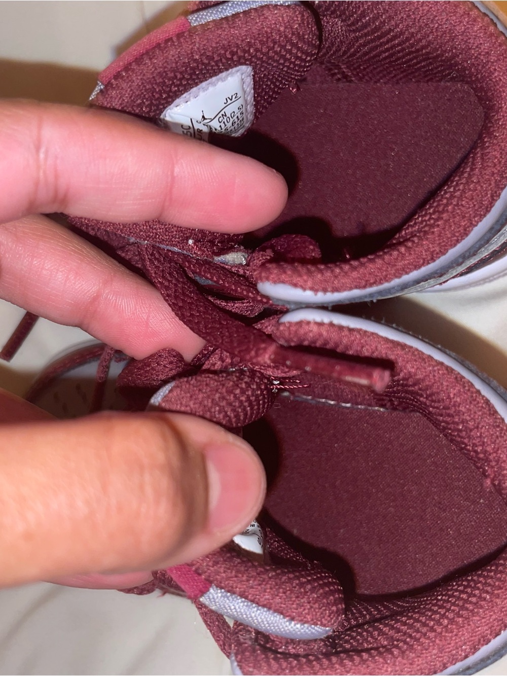 Nike Toddler Cherrywood Red and Gray High-Top Sneakers - Picture 3 of 5